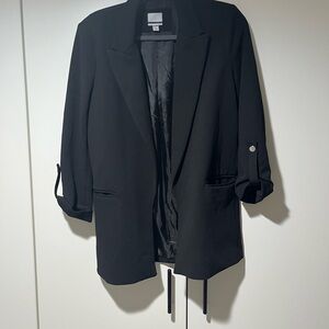 Jules & Leopold Black Blazer Relaxed Fit Open Front